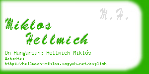 miklos hellmich business card