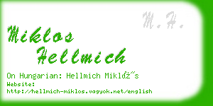 miklos hellmich business card